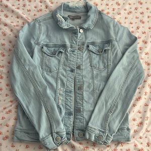 JustUSA Distressed Light Wash Jean Jacket